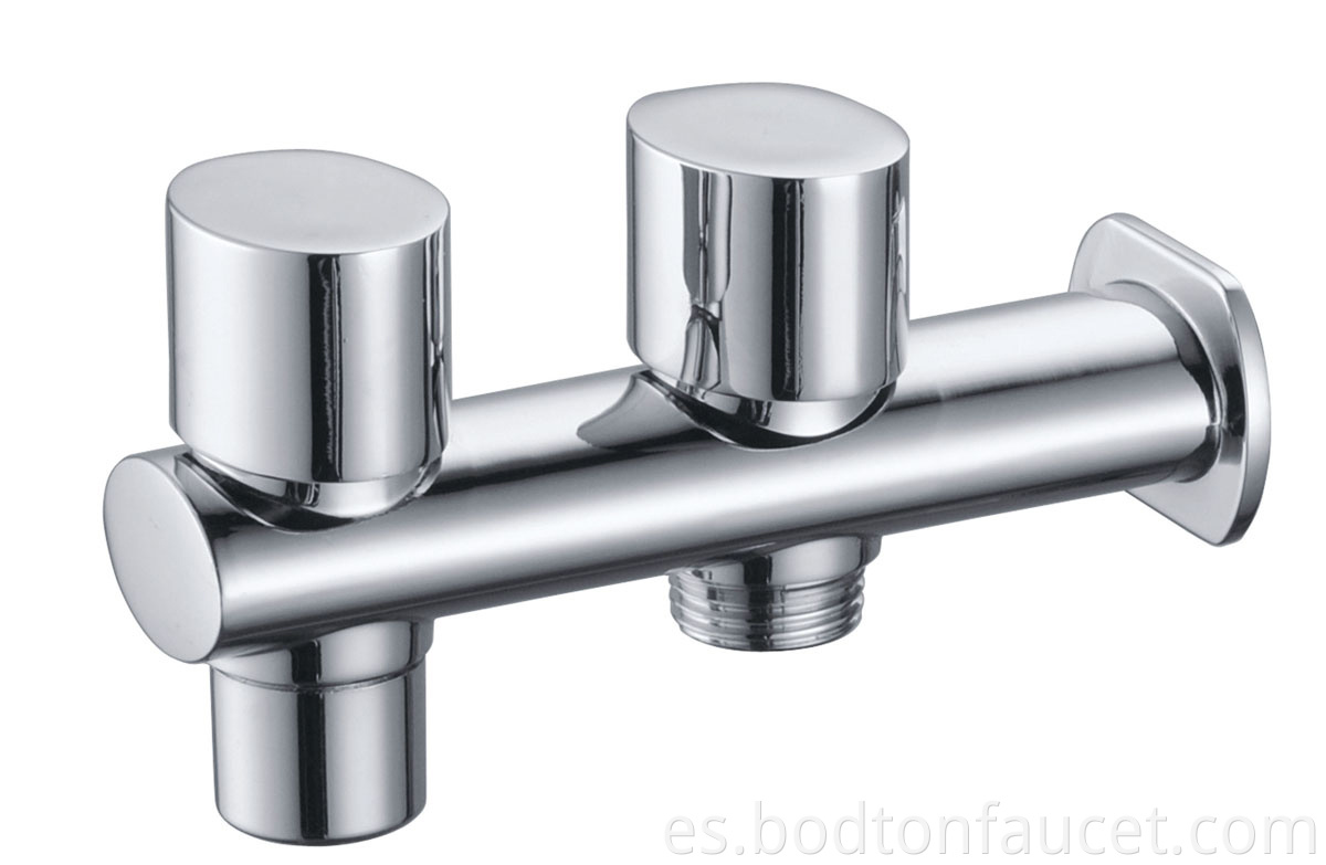 Double-head faucet angle valve for basin